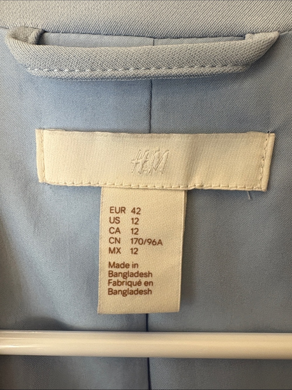 Light Blue Women's Blazer Jacket - Classic Open Front - Picture 2 of 3